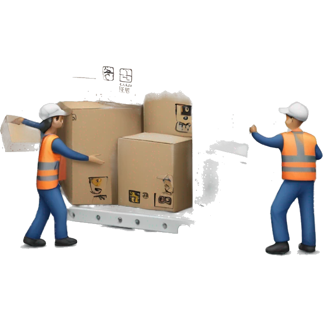 People loading storage container  emoji