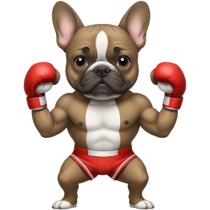 Boxing french bulldog emoji