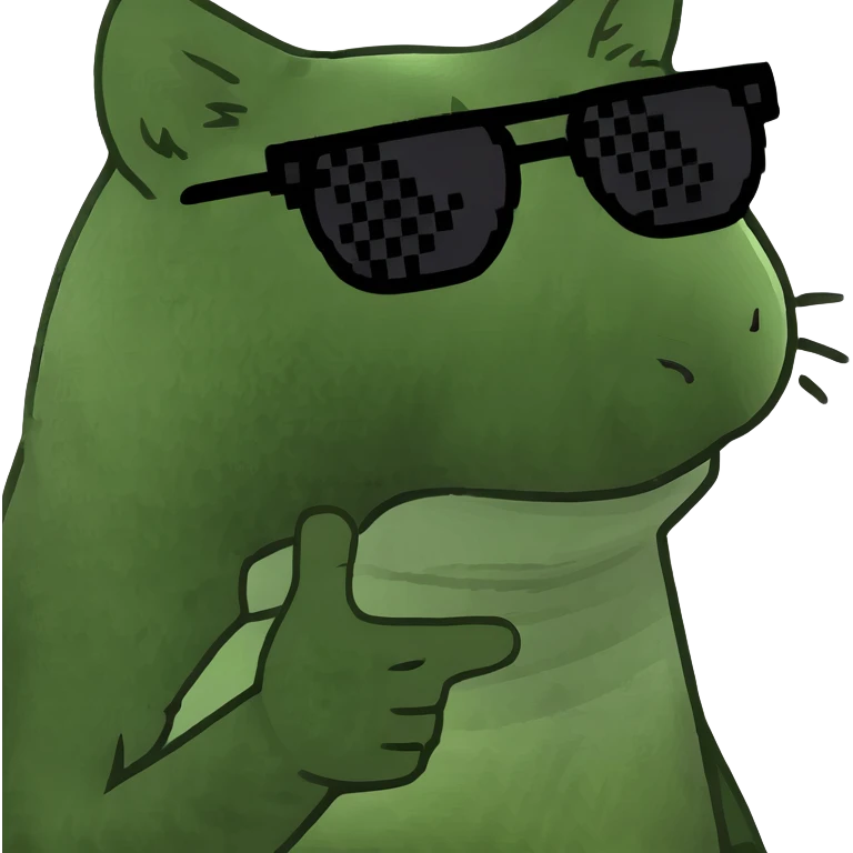 Cat with sunglasses emoji