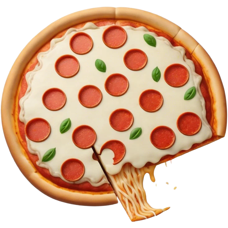 brain shape of pizza  emoji