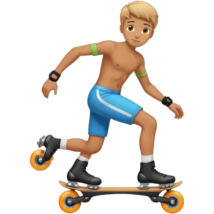 Roller blading boy emoji