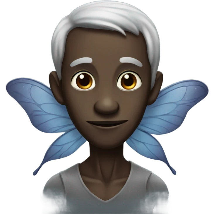 Skinny Black fairy man with long nose emoji