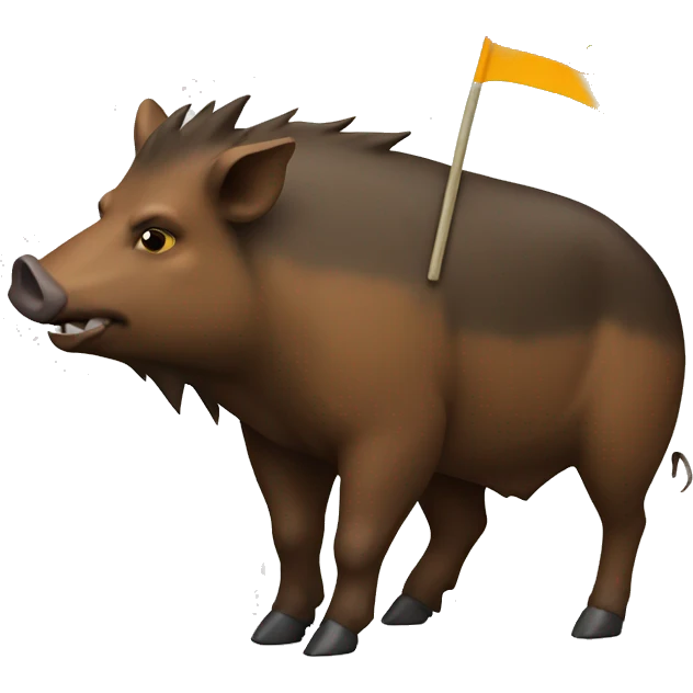 Boar with a bear flag emoji