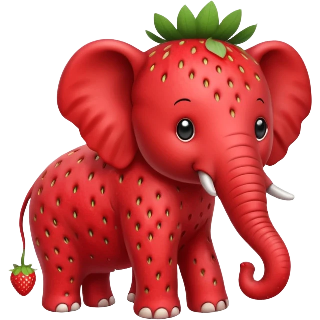 Make a  strawberry elephant emoji