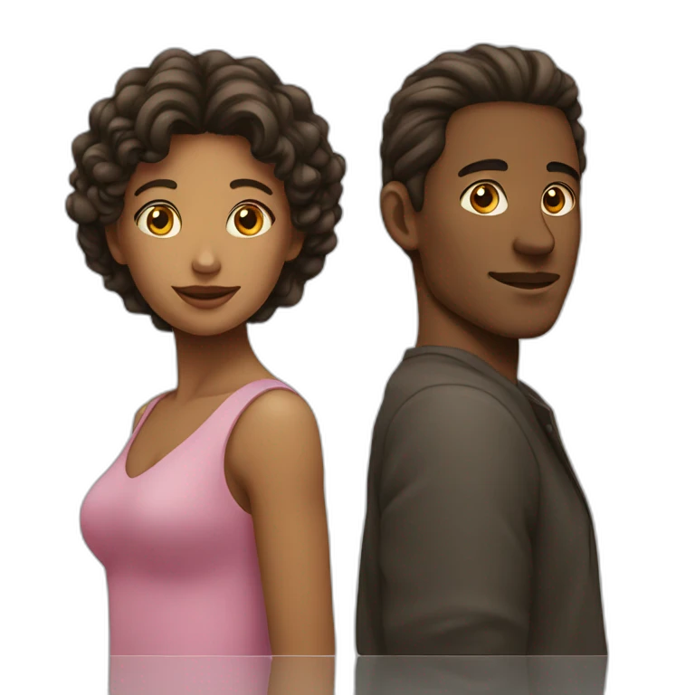 Femme sur un homme emoji