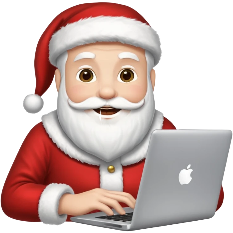 santa god with laptop, direct emoji