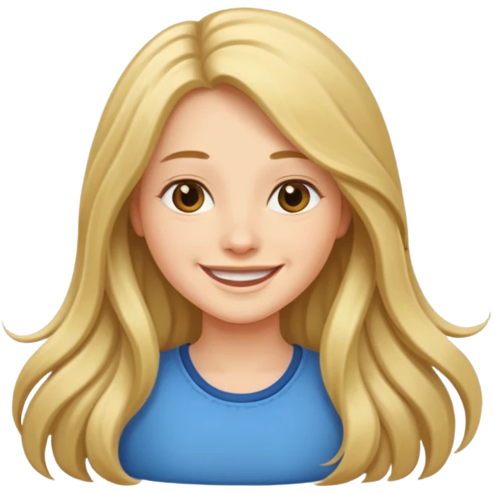 long hair girl emoji