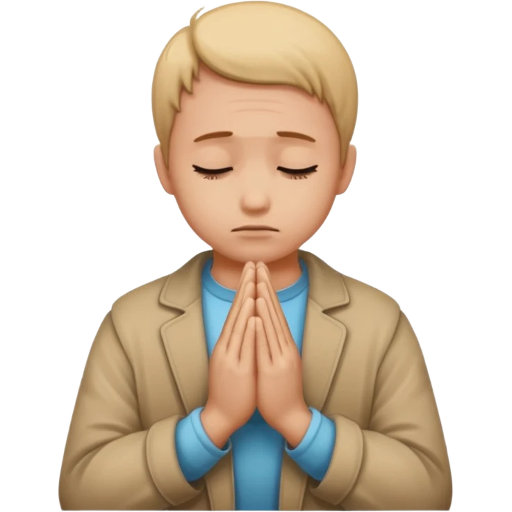 a sad face praying emoji