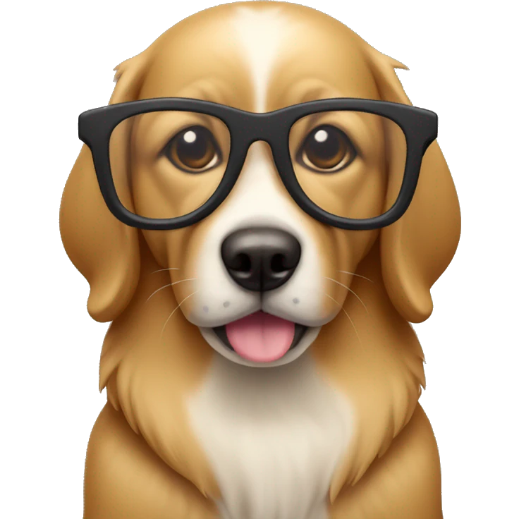 Perro con gafas  emoji