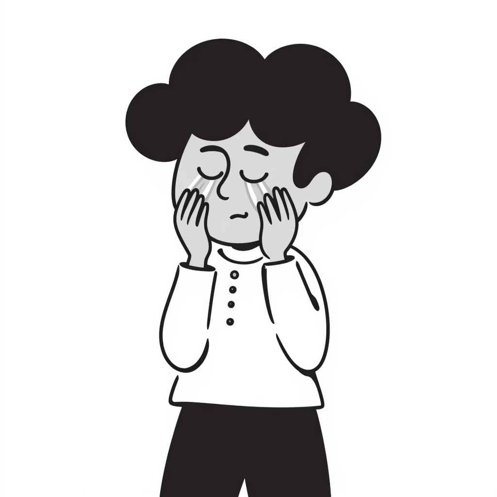 person crying with tears emoji