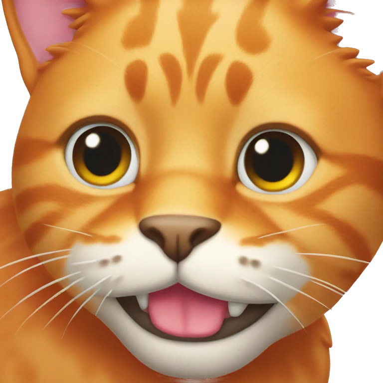 Big fat orange cat with white chest emoji