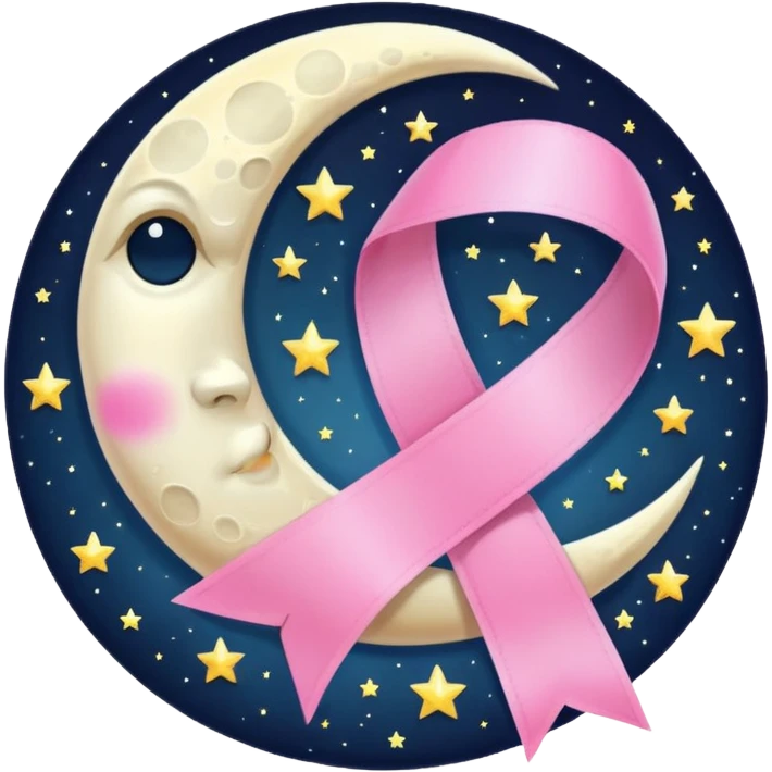 🌕🎀 this emoji ribbon set on the moon's head and don't change ribbon color emoji