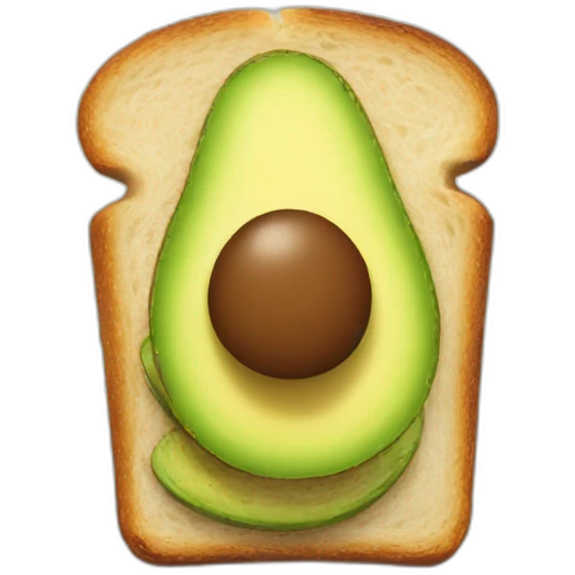 Avacado bread toast emoji