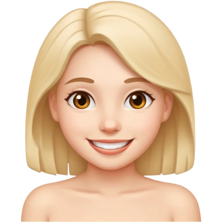 Nude smile girl emoji