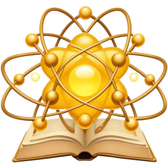 book of powerful yellow beige atom magical emoji