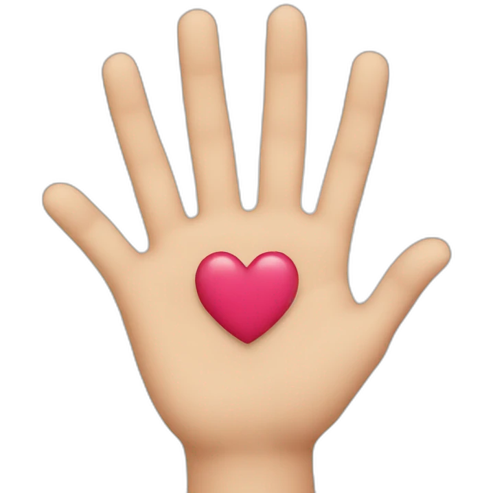 Hand heart emoji