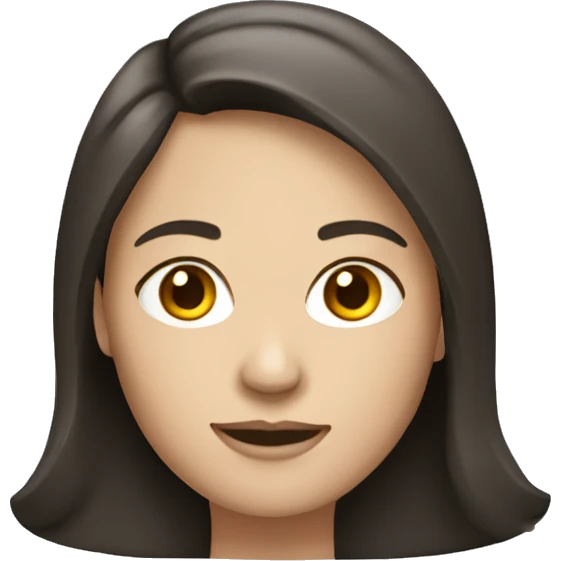 A white brunette emoji emoji