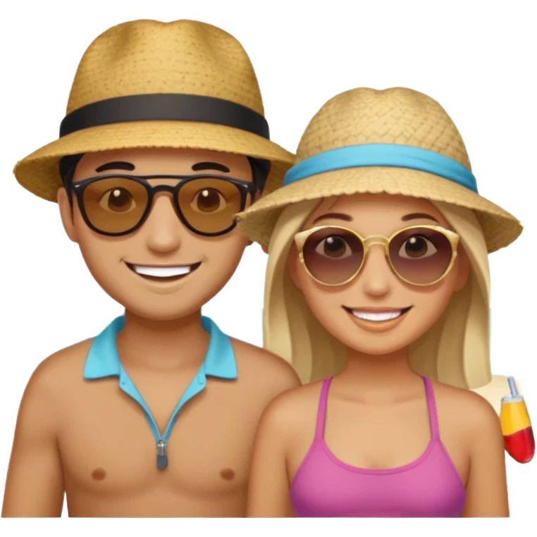 Beach, friends emoji