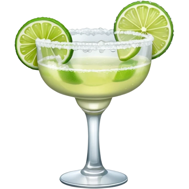 Margarita – glass with salted rim, lime wedge, ice emoji