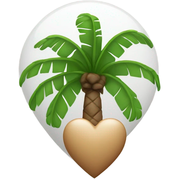 Palm on white heart emoji