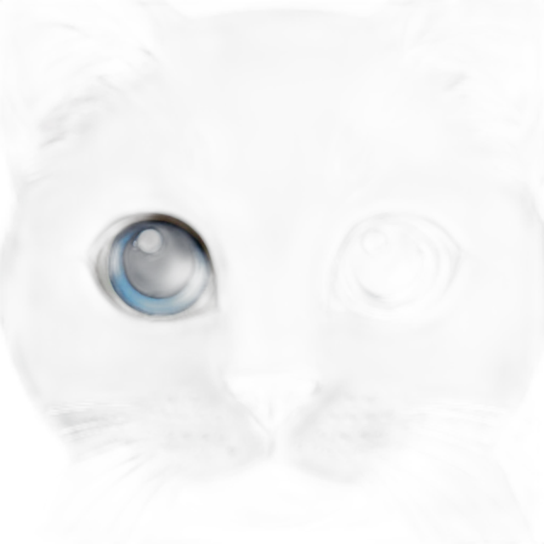 white cat blue eyes emoji