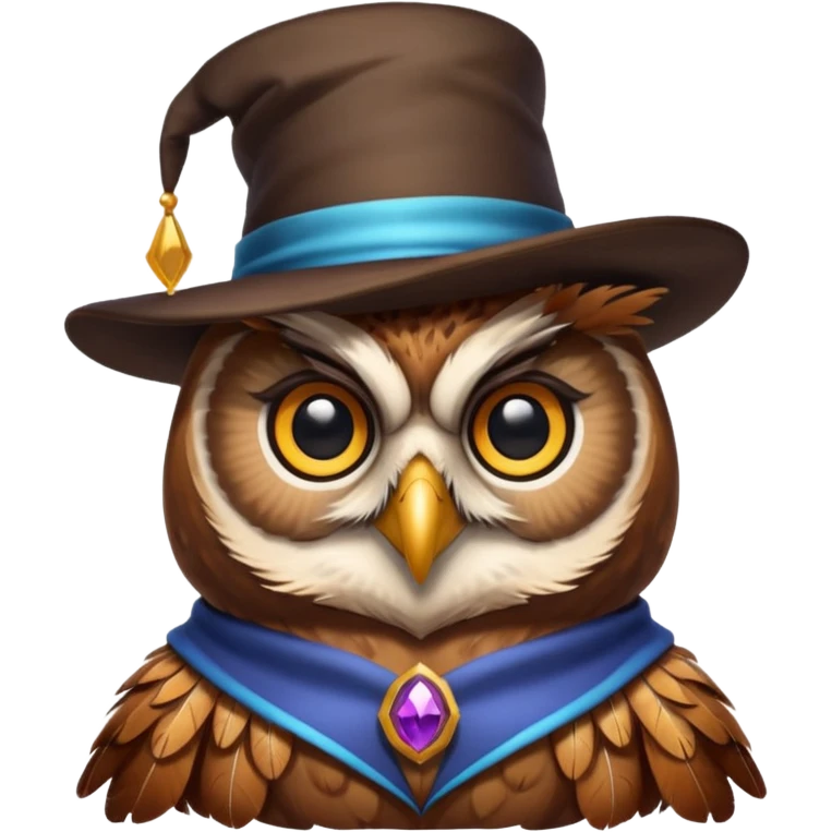 Owl with magician’s hat
 emoji