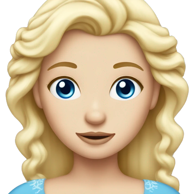 Princess Blonde with blue eyes emoji