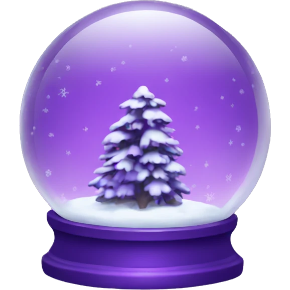 Snow globe purple emoji