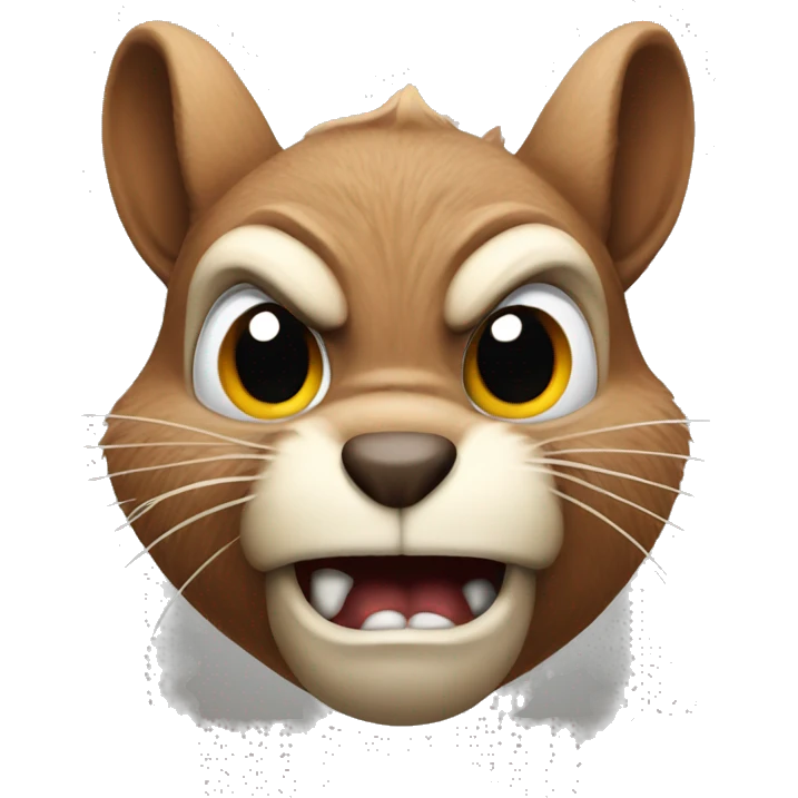 Angry squirrel  emoji