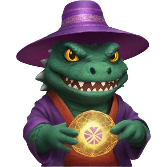Godzilla dressed as a fortune teller  emoji