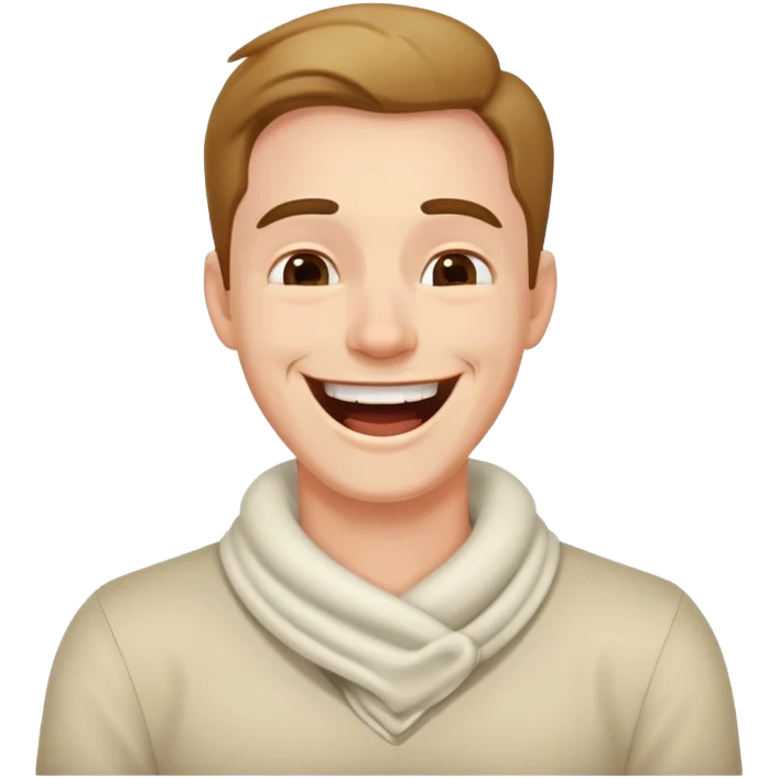 man holding neck laughing  emoji