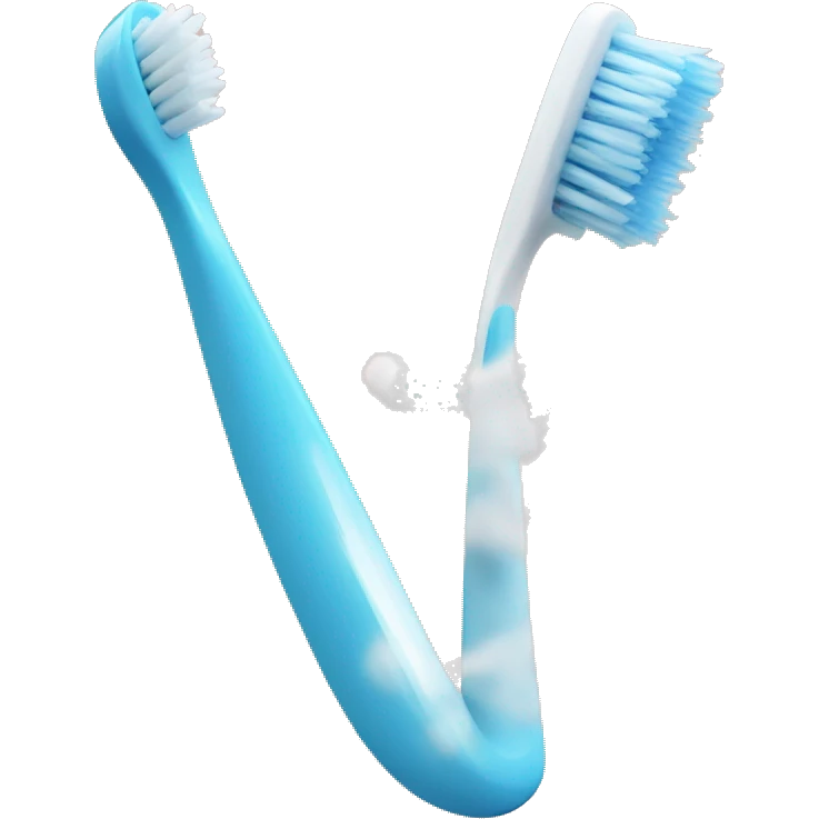 Toothbrush running emoji