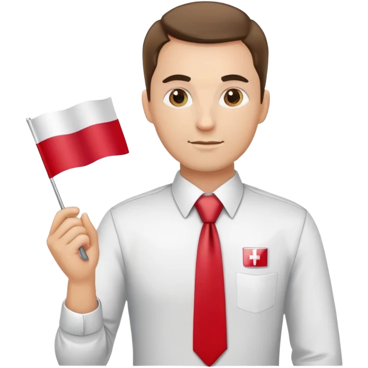 tie man polish flag emoji