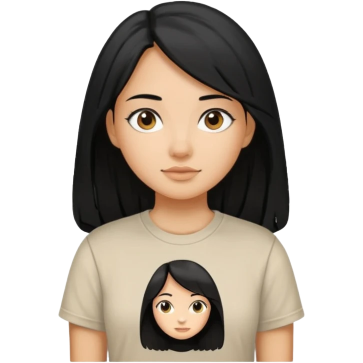 walk black long hair girl at university without backpack emoji