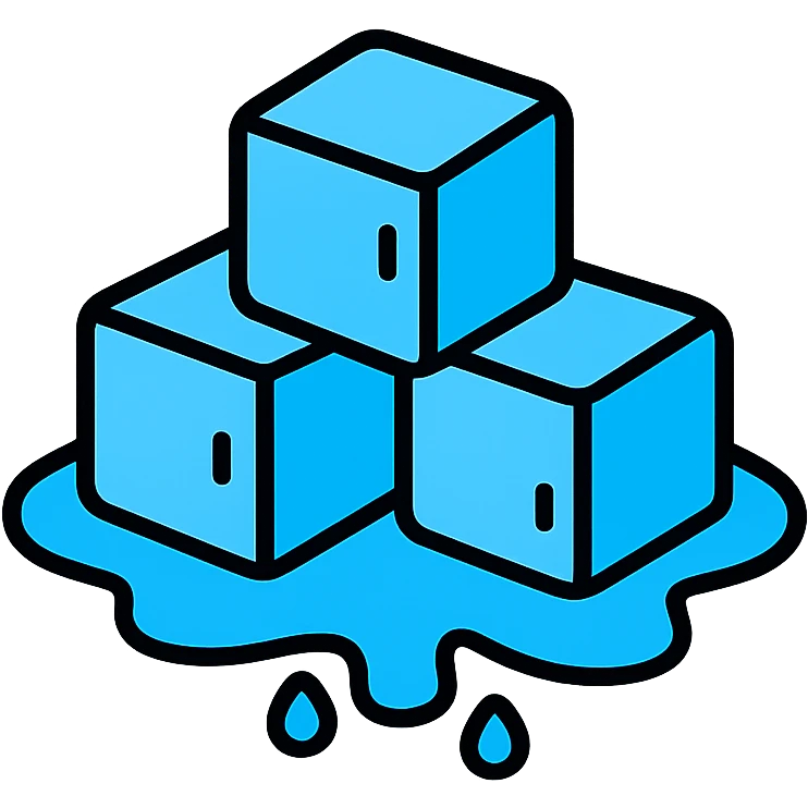 melting ice cubes emoji