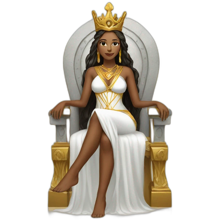 Goddess on throne emoji