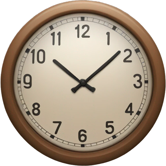 brown clock emoji