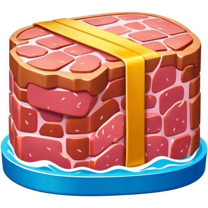  paris art city SPAM meat jeff koons style sculpture arty landscape  emoji