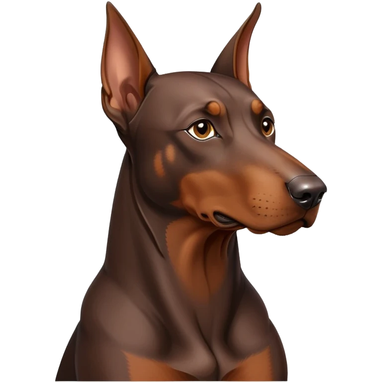 Brown doberman emoji