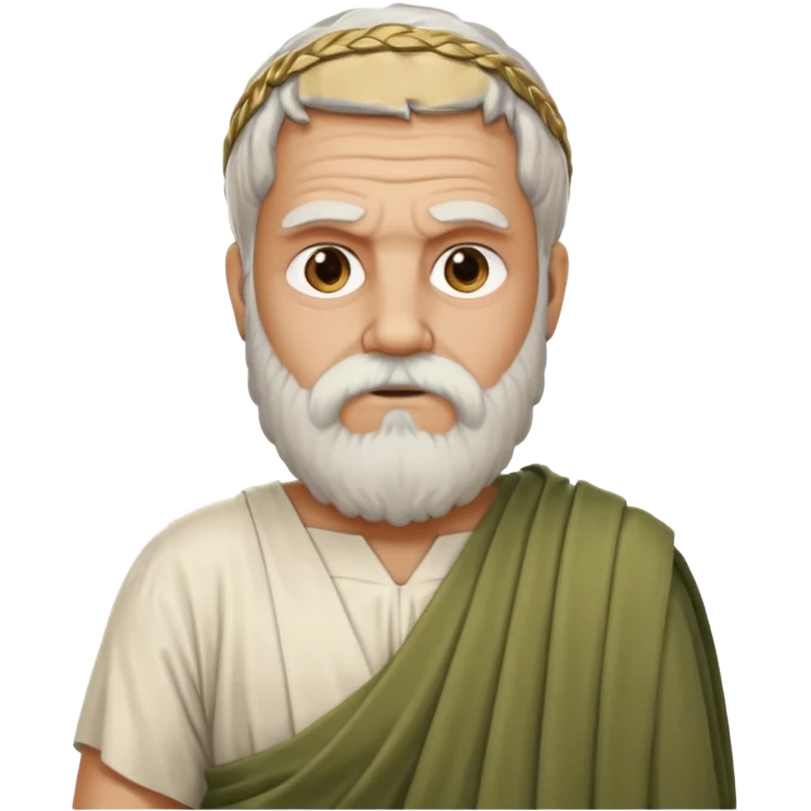 Filósofo griego con barba emoji