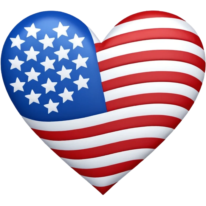American flag heart emoji