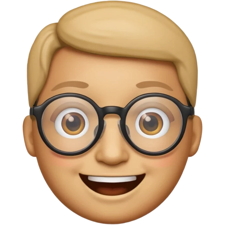An emoji head with glasses based on the provided photo, variation 4. emoji