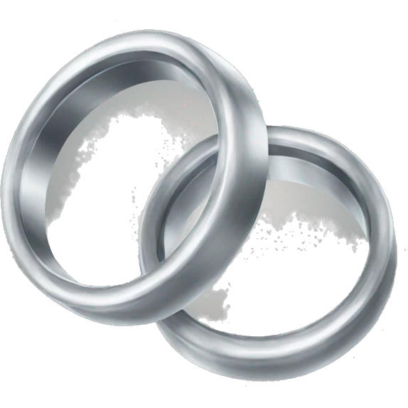 Two silver rings emoji emoji