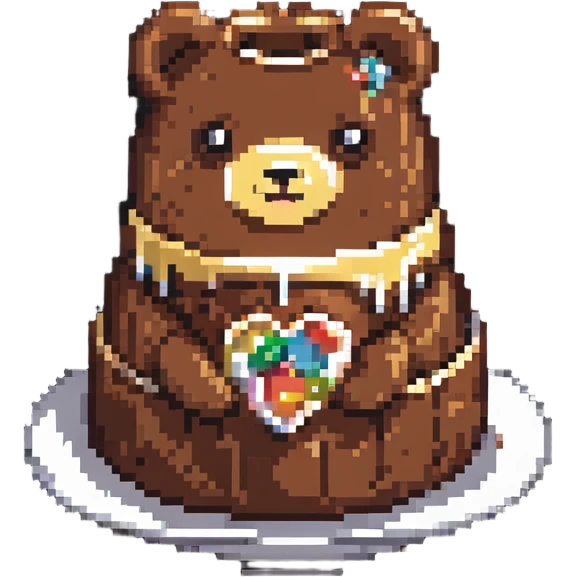 cute bear-shaped pudding emoji