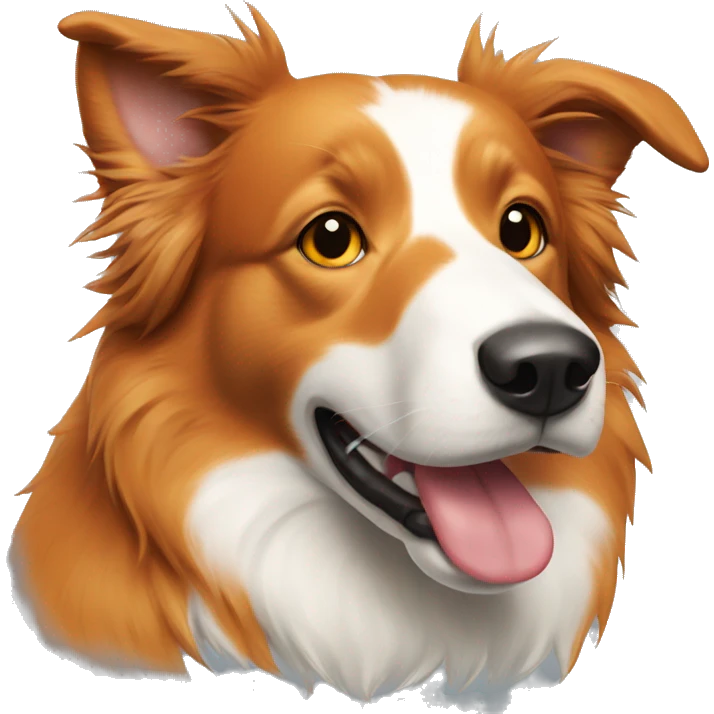 Orange boarder collie emoji