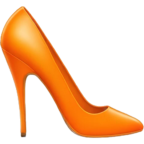 Orange high heels  emoji