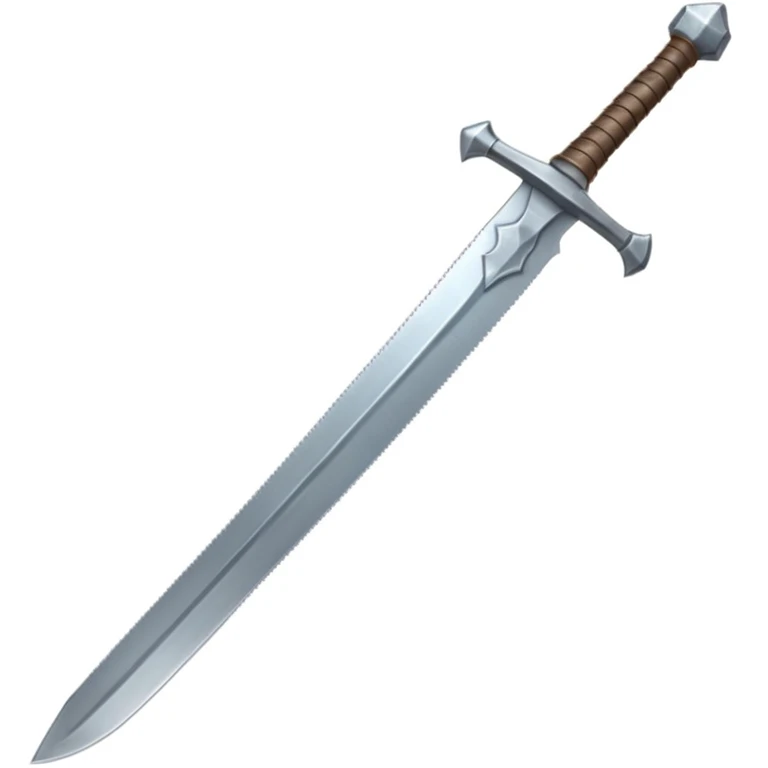 a viking blade, bastard sword, pixel art style, transparent background emoji