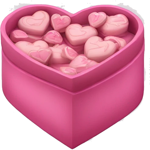 Pink aesthetic Pralinés in a heartbox emoji