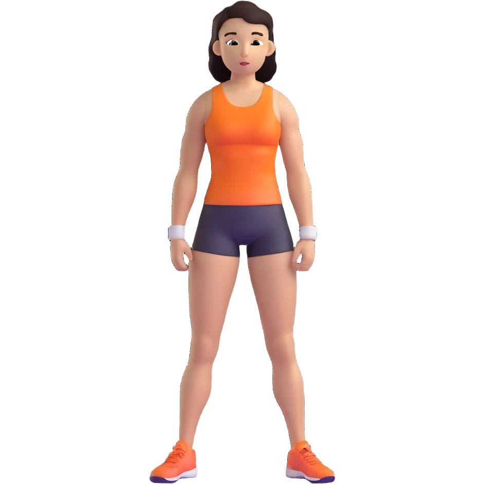 female athlete standing emoji