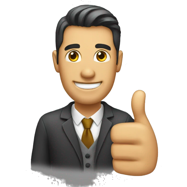 MAN SUITE THUMB UP emoji